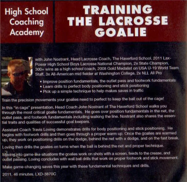 (Rental)-Training the Lacrosse Goalie John Nostrant